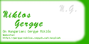 miklos gergye business card