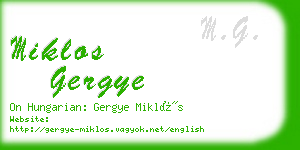 miklos gergye business card